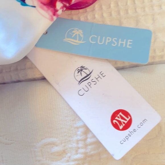 Cupshe Black and White and Colorful Floral One Piece Swimsuit - Picture 3 of 5